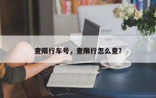 查限行车号，查限行怎么查？