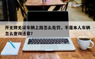 开无牌无证车辆上路怎么处罚，不是本人车辆怎么查询违章？