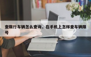 查限行车辆怎么查询，在手机上怎样查车辆限号