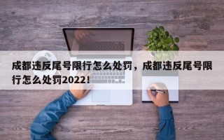 成都违反尾号限行怎么处罚，成都违反尾号限行怎么处罚2022！