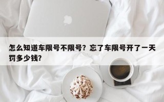 怎么知道车限号不限号？忘了车限号开了一天罚多少钱？