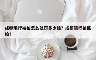 成都限行被拍怎么处罚多少钱？成都限行被抓拍？