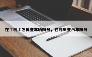 在手机上怎样查车辆限号，在哪里查汽车限号