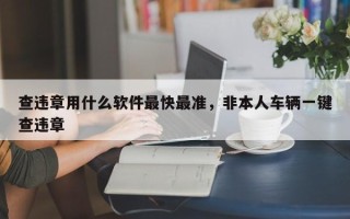 查违章用什么软件最快最准，非本人车辆一键查违章