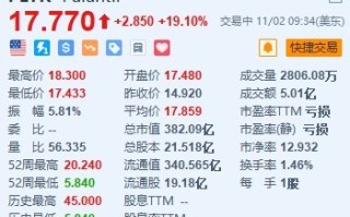 Palantir大涨超19% Q3扭亏为盈 全年盈利指引超预期