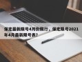 保定最新限号4月份限行，保定限号2021年4月最新限号表？