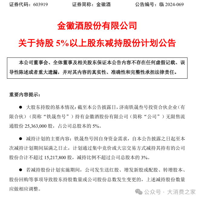 金徽酒股权质押高企、被减持，合同负债攀升背后是否施压经销商？-第1张图片-末央生活网