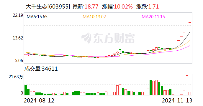 7连板大千生态：滚动市盈率和市净率均显著高于平均水平-第1张图片-末央生活网