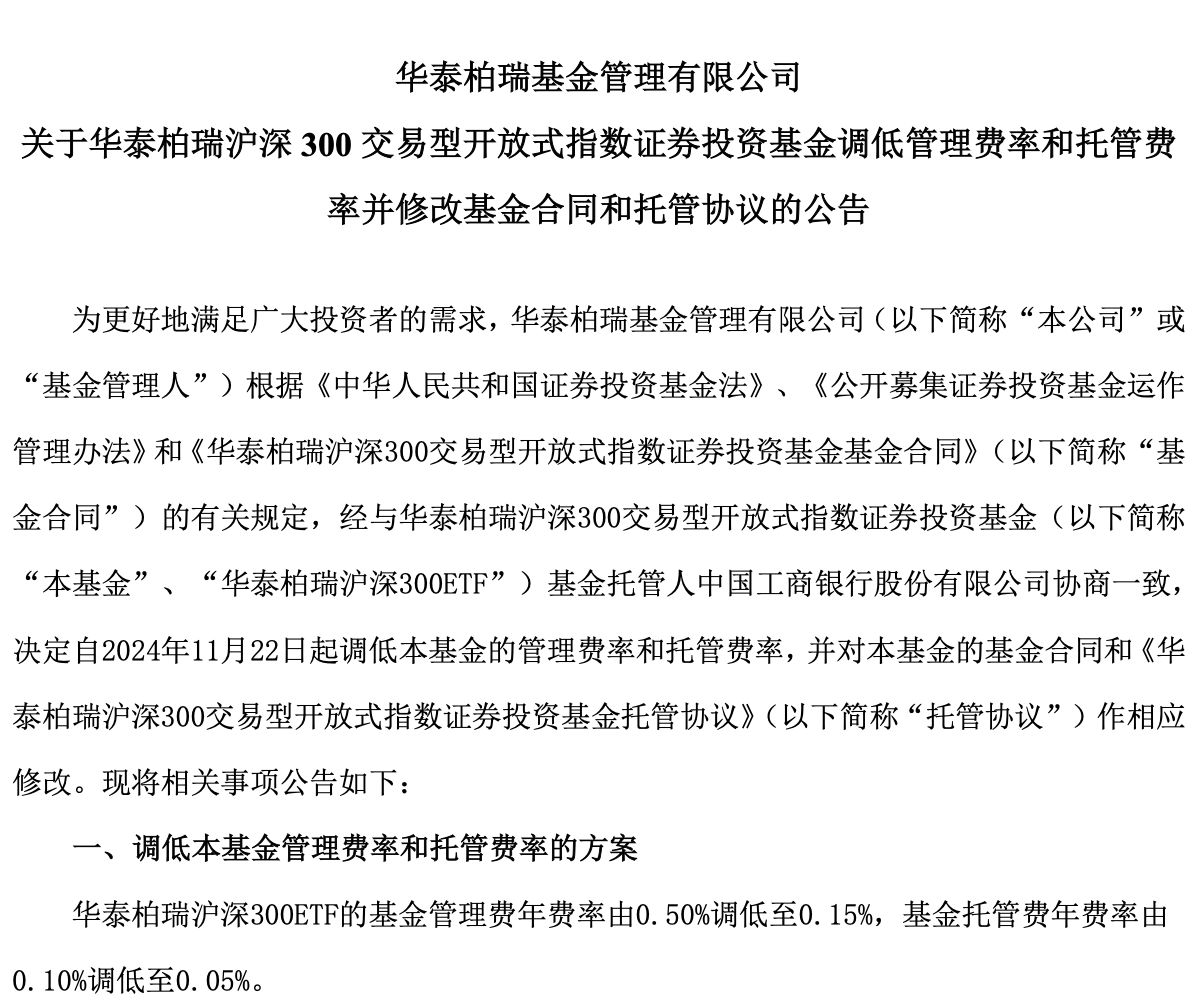 新一轮降费启动 多只千亿规模ETF管理费下调至0.15%-第1张图片-末央生活网