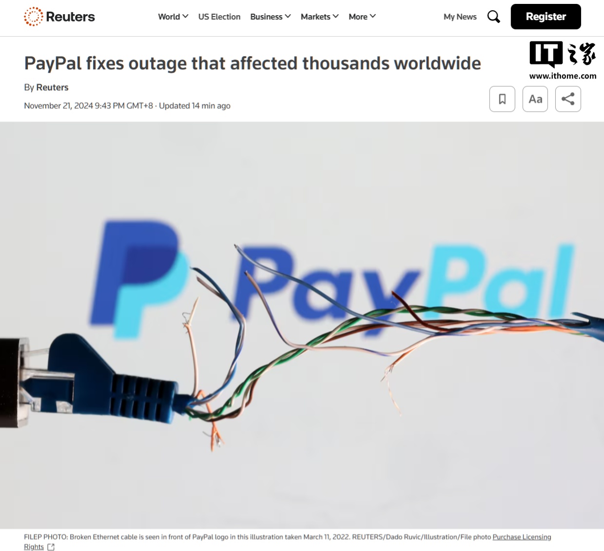 PayPal 服务一度中断近两小时，数千名用户受影响-第1张图片-末央生活网